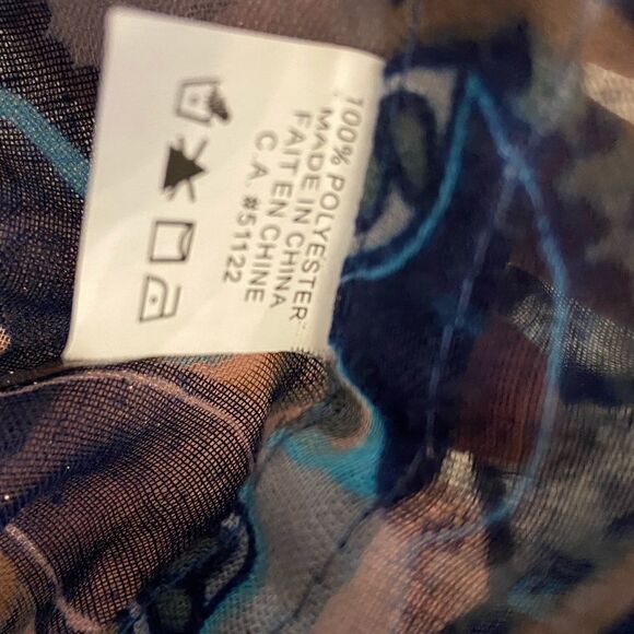 Blue Paisley Print Lightweight Infinity Scarf - Picture 2 of 5